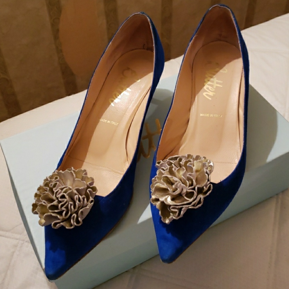 Royal Blue SUEDE shoes...Bag sold separately!